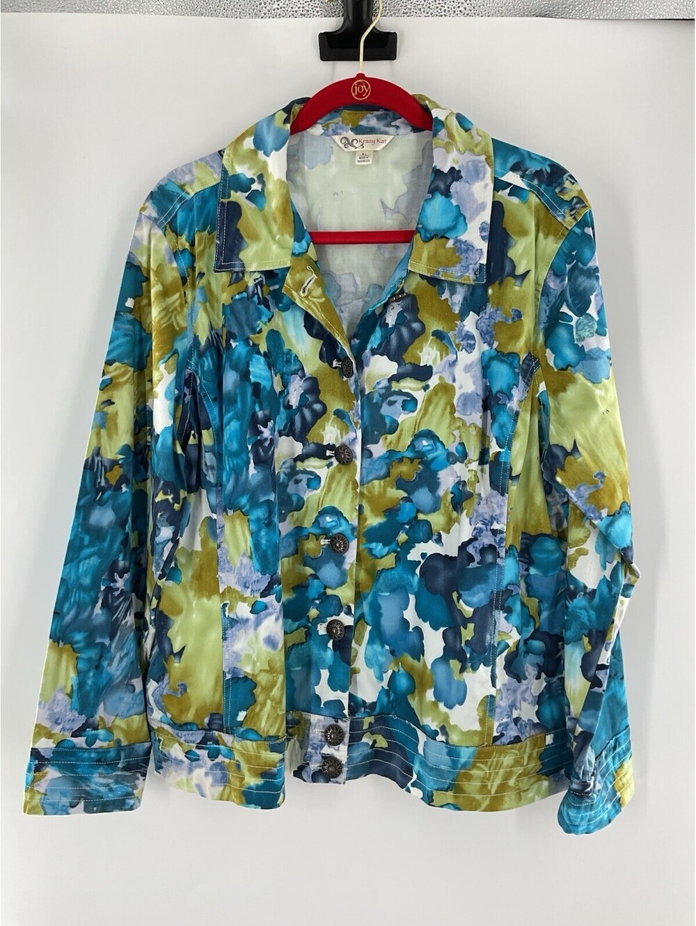 Kraft Kat Women’s Extra Large Floral Jacket XL Colorful 103
